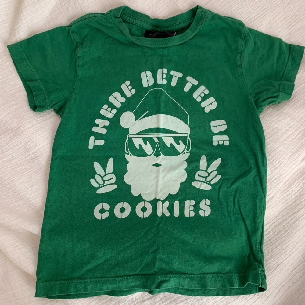 Tiny whales Christmas Santa shirt size 3